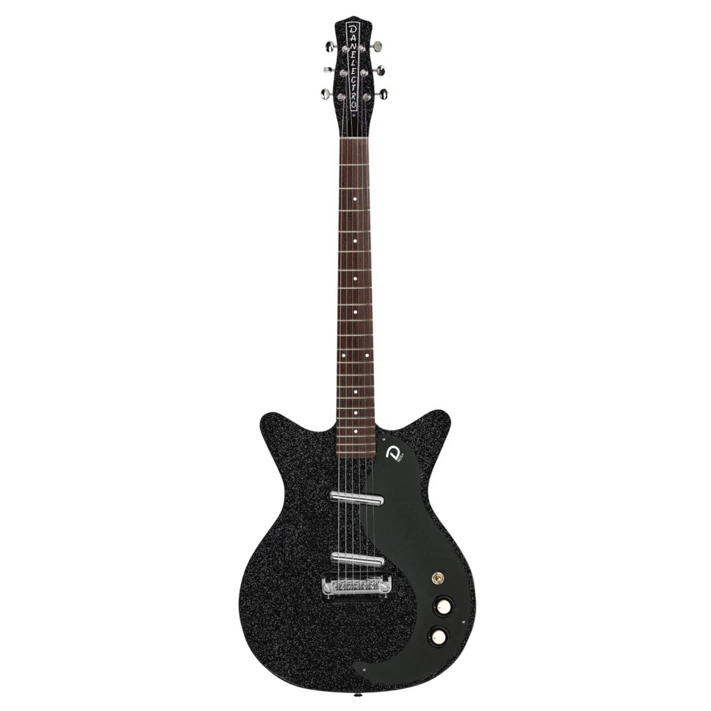 Danelectro '59M Blackout Electric Guitar with NOS+ Pickups - Black Metal Flake