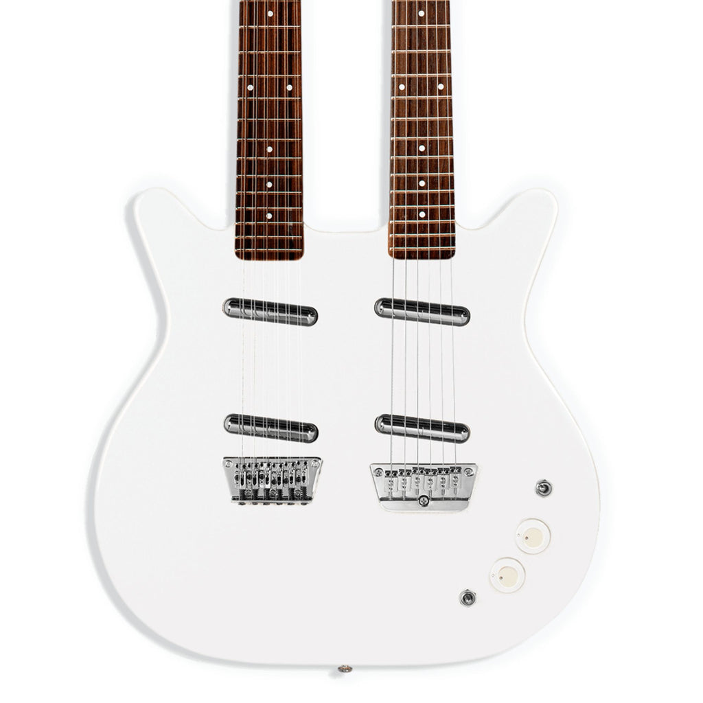 Danelectro DK612WHT Double Neck 6/12 Electric Guitar - White