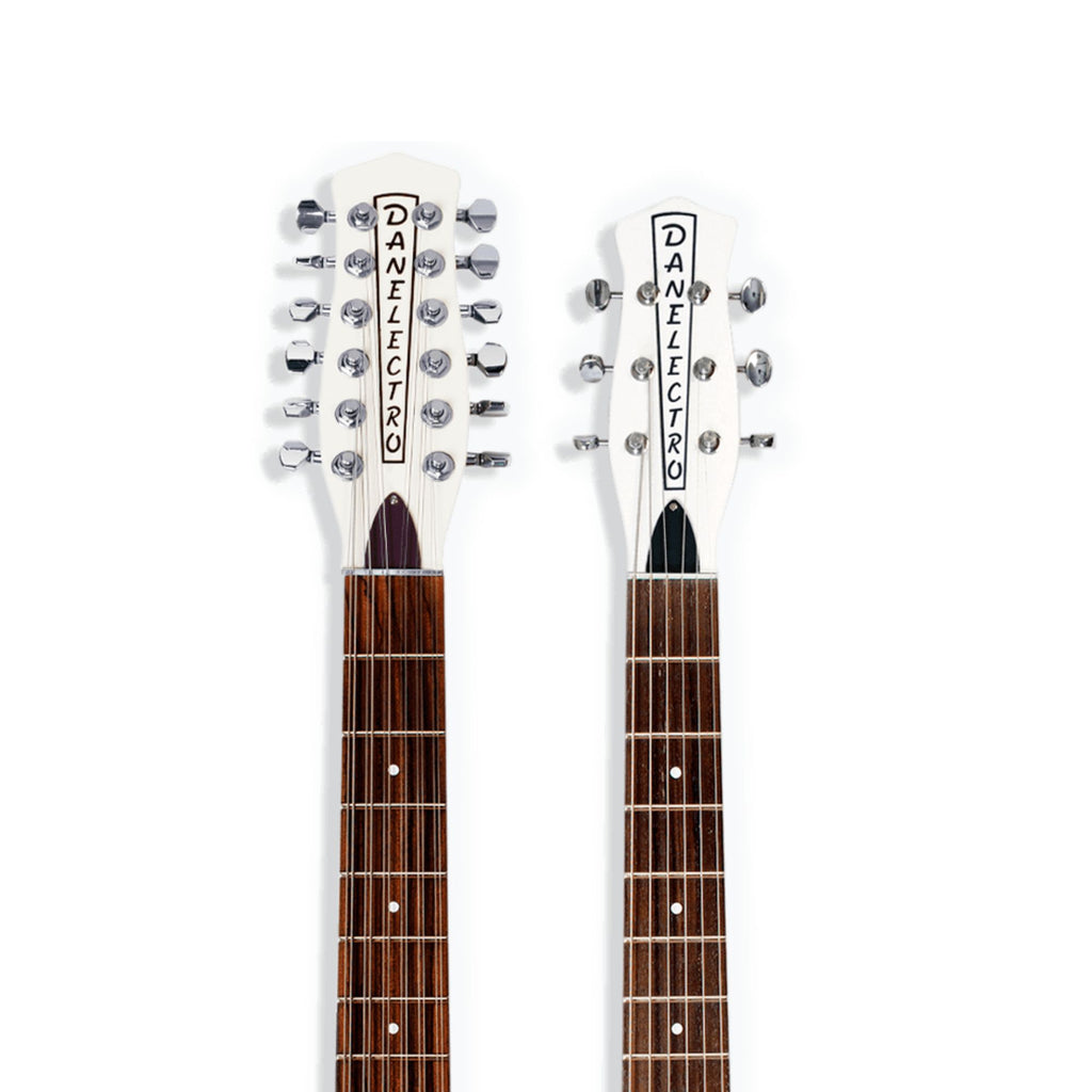 Danelectro DK612WHT Double Neck 6/12 Electric Guitar - White