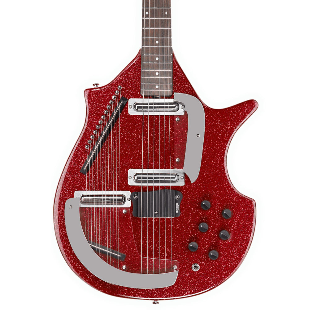 Danelectro DKSITRDFL Electric Sitar - Red Metal Flake