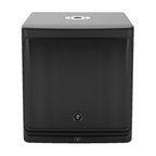 Mackie DLM12S 12-inch powered subwoofer with 2000W amplifier, showcasing its front grille and control panel.