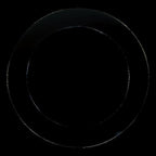 Remo 5-inch DynamO black drum head showing the black textured surface and Remo branding for percussion instrument use