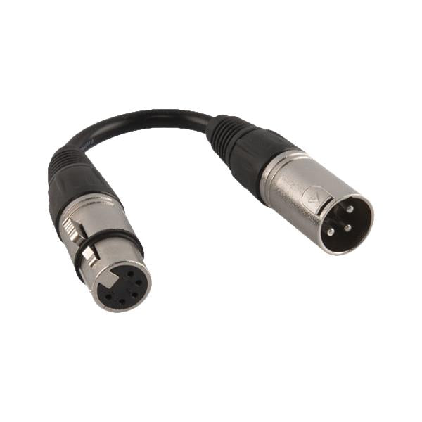 Chauvet DMX-5F3M 5 Pin Female to 3 Pin Male Adaptor