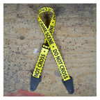 Colonial Leather Crime Scene Do Not Cross Printed Webbing Guitar Strap