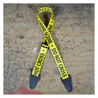 Colonial Leather Crime Scene Do Not Cross Printed Webbing Guitar Strap