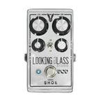 DigiTech DOD Looking Glass Overdrive guitar effects pedal with control knobs and input/output jacks on a pedalboard.