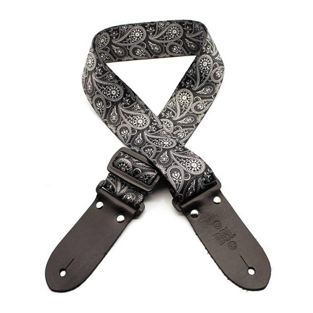 DSL Straps Weaving Digital Print Poly Guitar Strap 2" - PAIS-BLACK