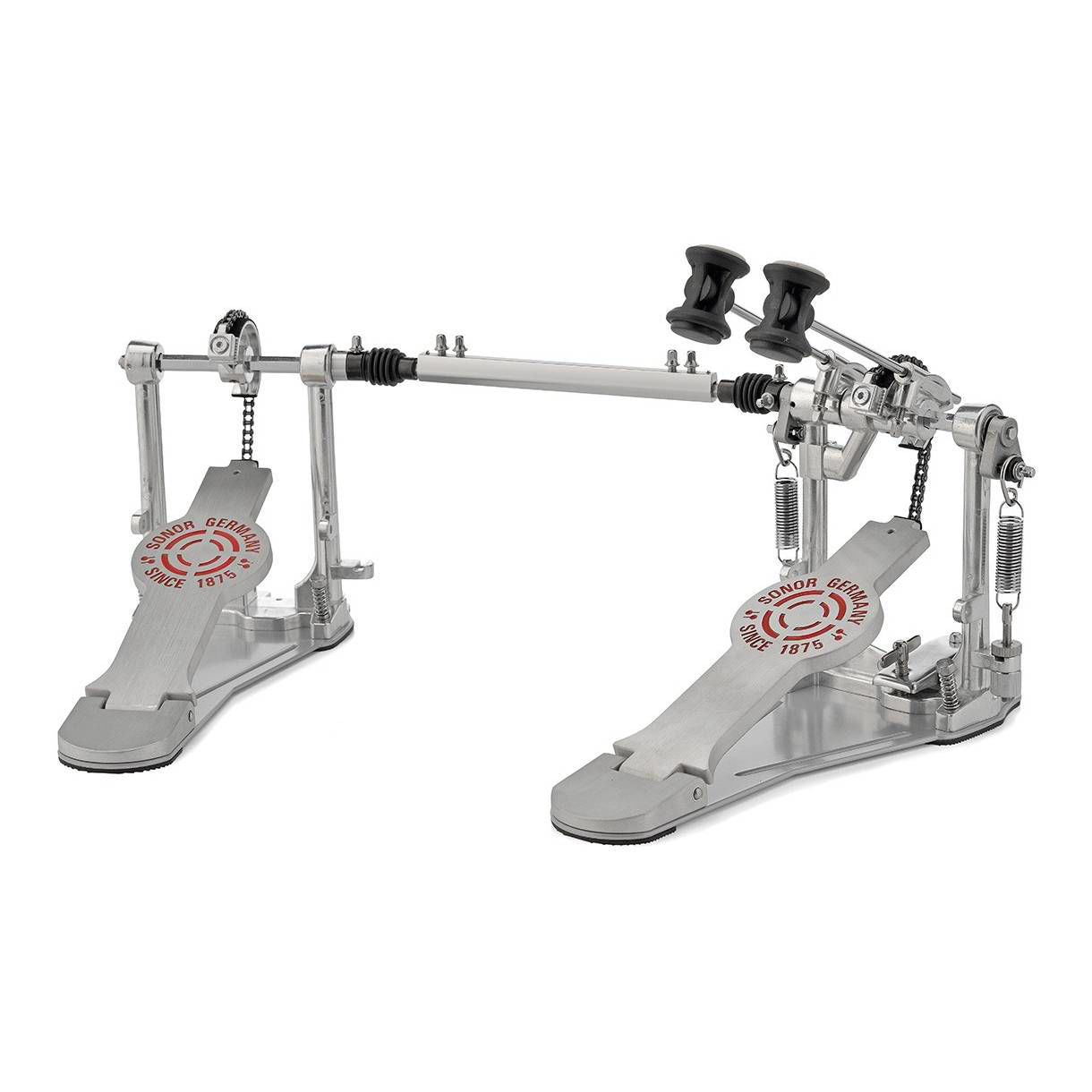Sonor 2000 Series Double Bass Drum Pedal - Right version - Silver Lacquer Coating