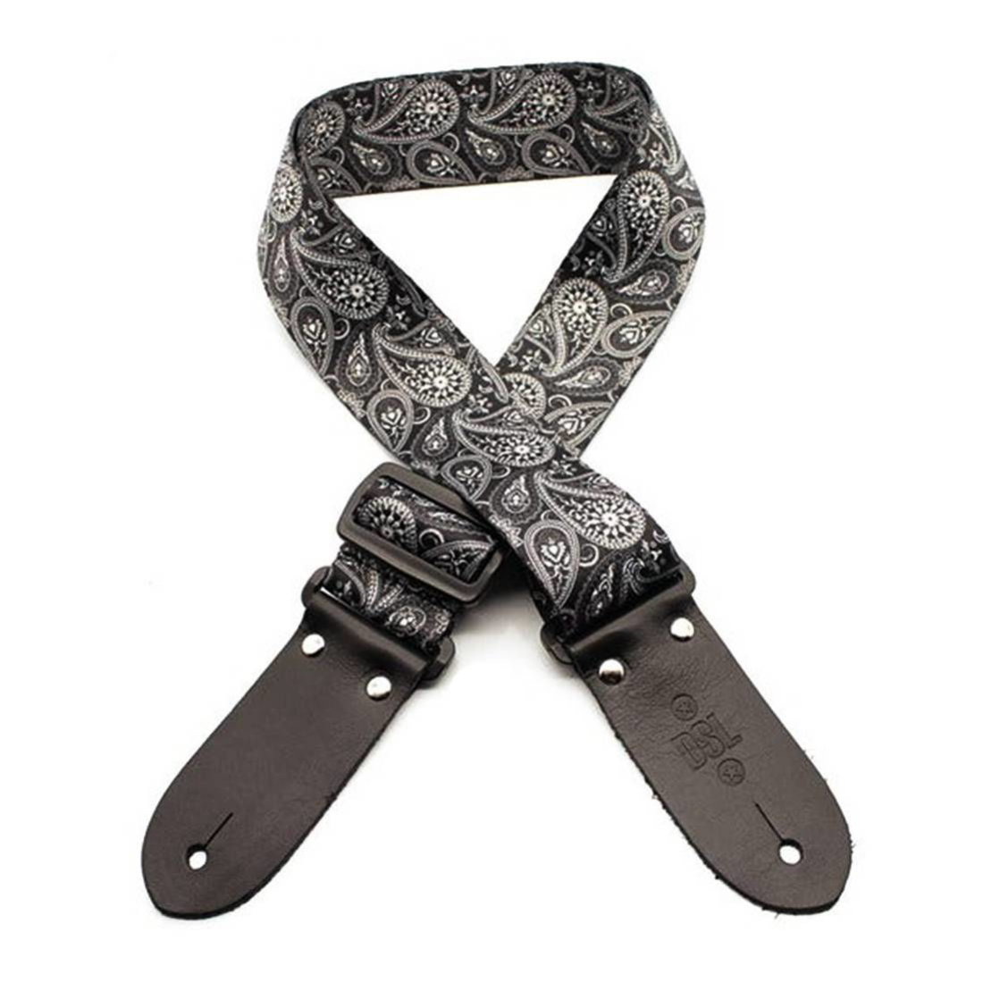 DSL Straps Weaving Series Digital Print Poly Guitar Strap 2in - PAIS-BLACK