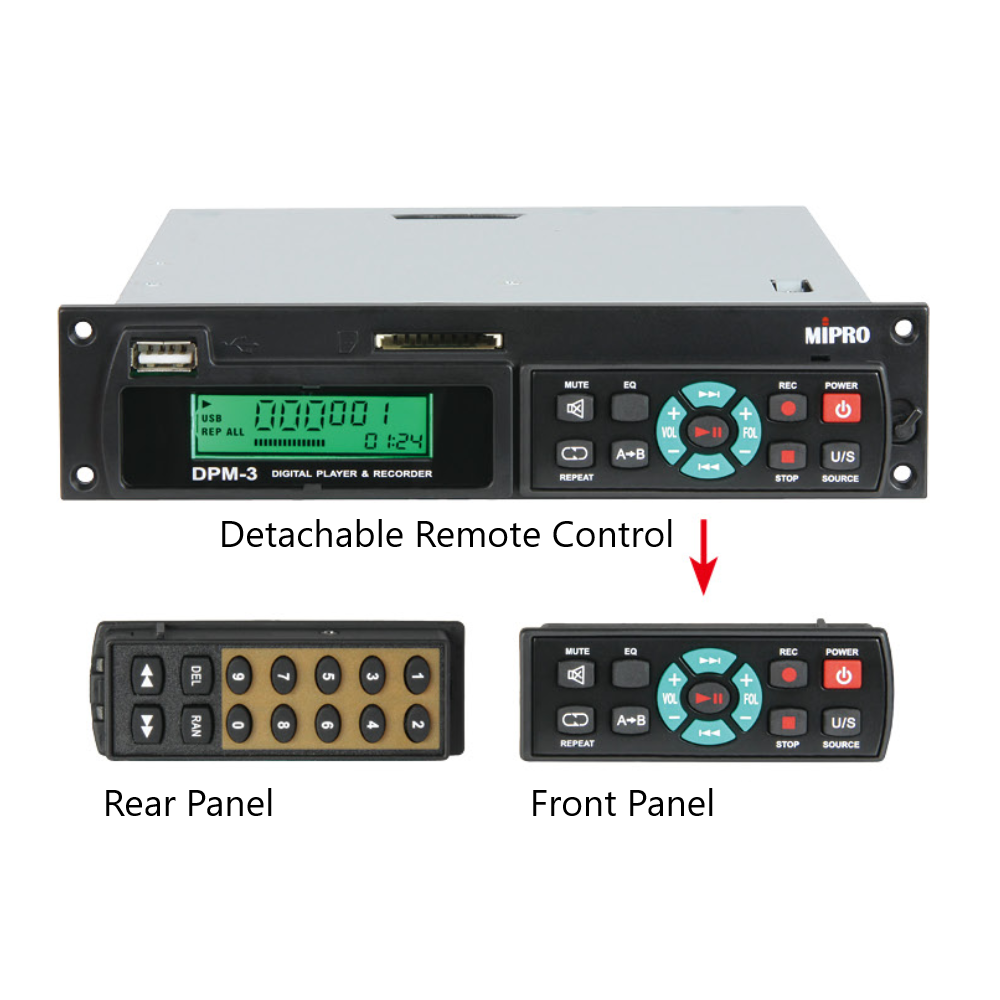 Mipro DPM-3 USB/SD Player & Recorder Module