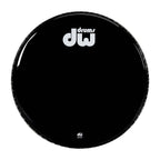 DW DRDHGB22KNV Non Vented Black Logo 22inch Drum Head