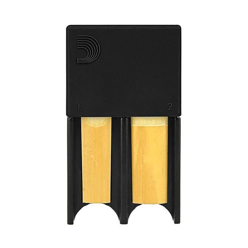 Black D'Addario Rico Planet Waves D’Addario Reed Guard for brass and woodwind instruments, protective case with secure clasp.