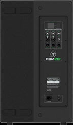 Mackie DRM212 12-inch professional powered PA speaker with 1600W output, showing the front grille and control panel.