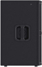 Mackie DRM212 12-inch professional powered PA speaker with 1600W output, showing the front grille and control panel