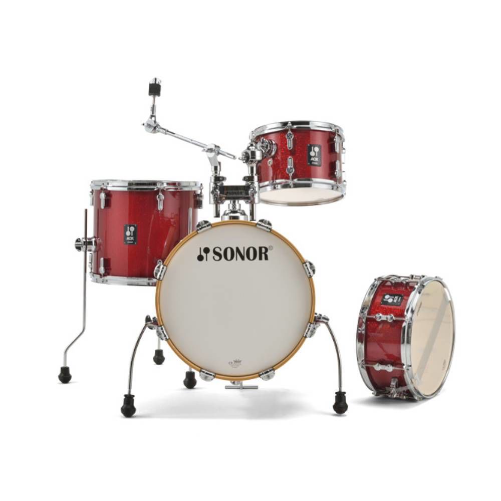 Sonor AQX Jungle 4-Piece Shell Pack Drum Kit in Red Moon Sparkle