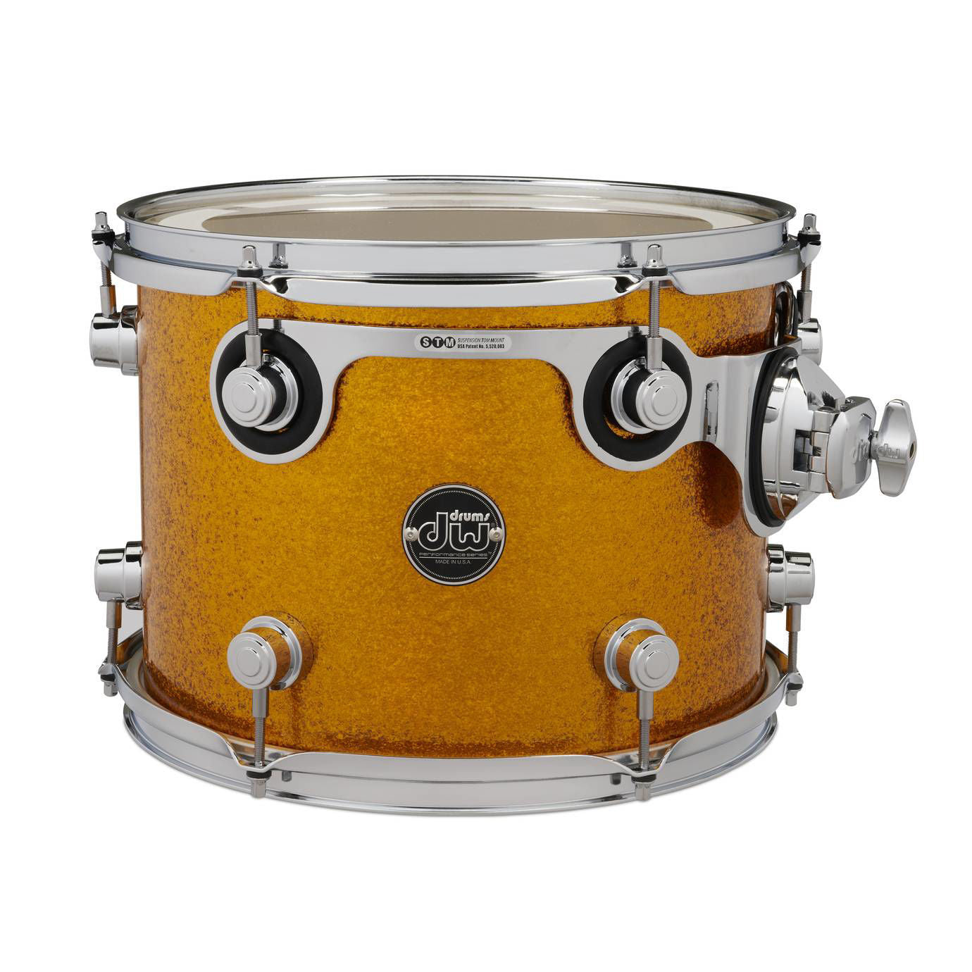 DW Performance Series 12x9 Rack Tom in Gold Sparkle Finish Ply