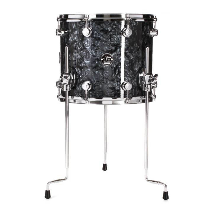 DW Performance FinishPly 12x14 Inch Floor Tom - Black Diamond
