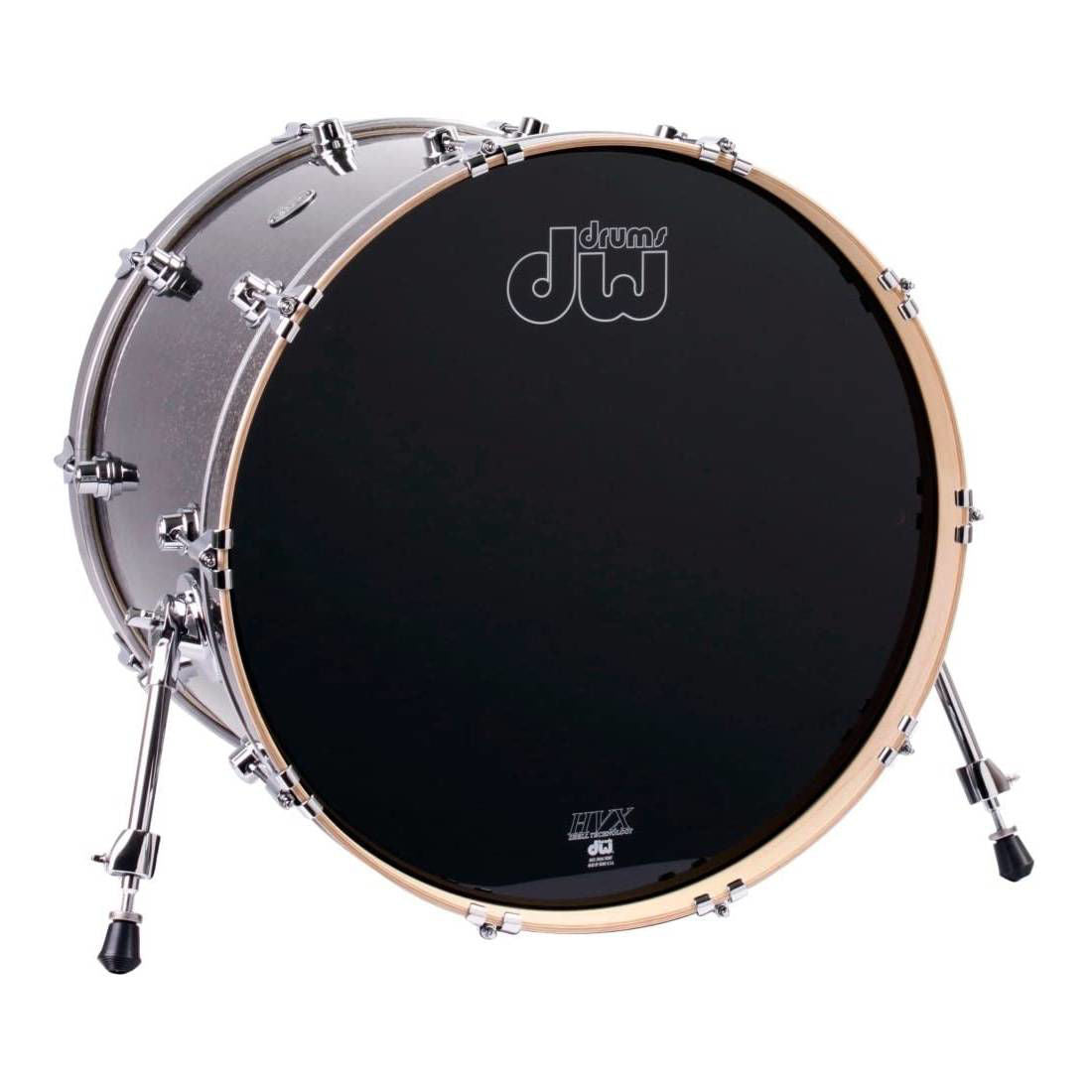 DW Performance Series 22x18 Bass Drum in Pewter Sparkle Finish Ply