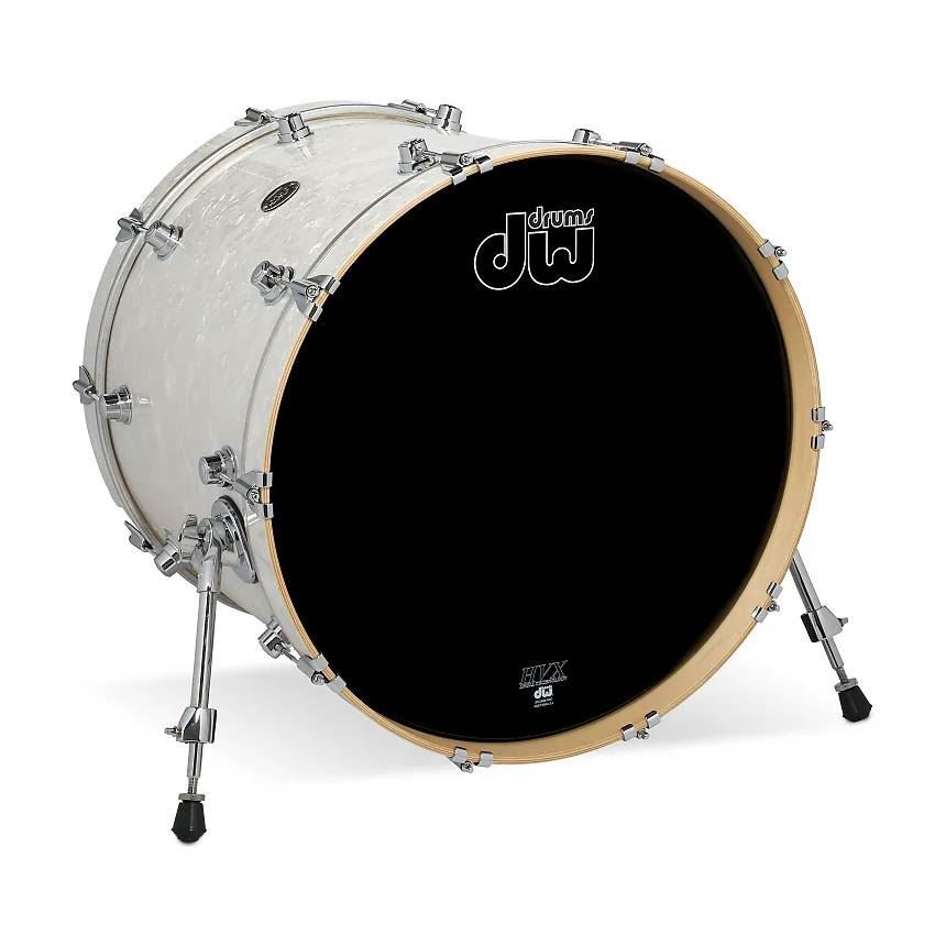 DW Performance Finish Ply 18 x 22 Inch Bass / Kick Drum White Marine