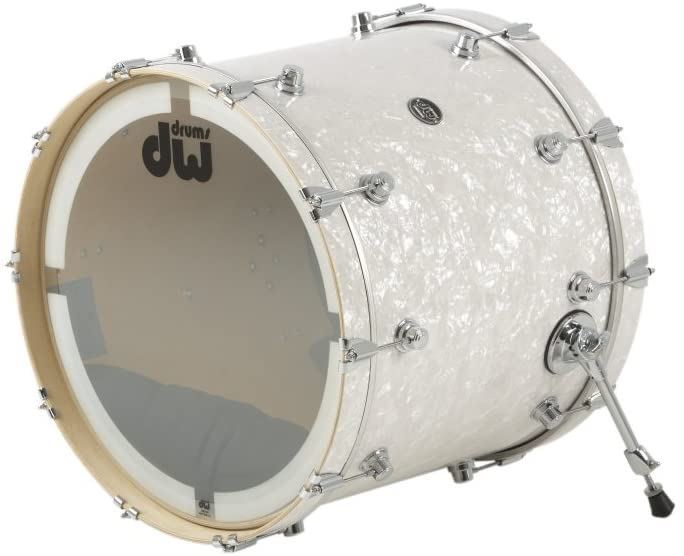 DW Performance Finish Ply 18 x 22 Inch Bass / Kick Drum White Marine
