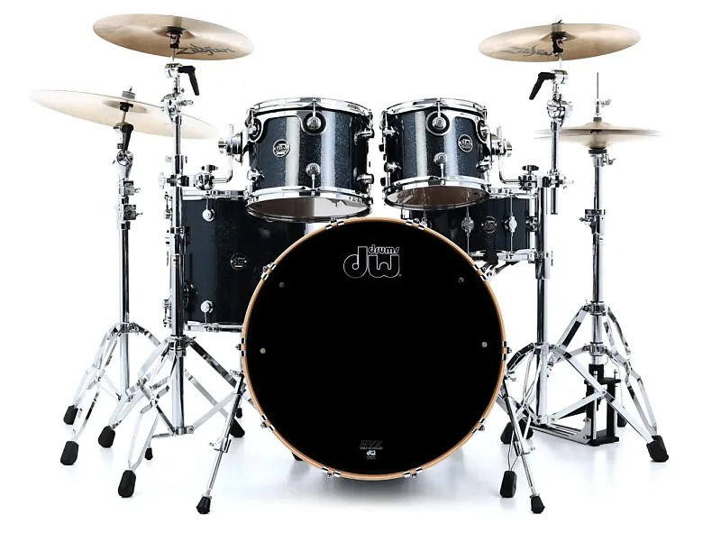 DW Performance Series Limited Edition Cherry 5pce Shell pack in Black Sparkle
