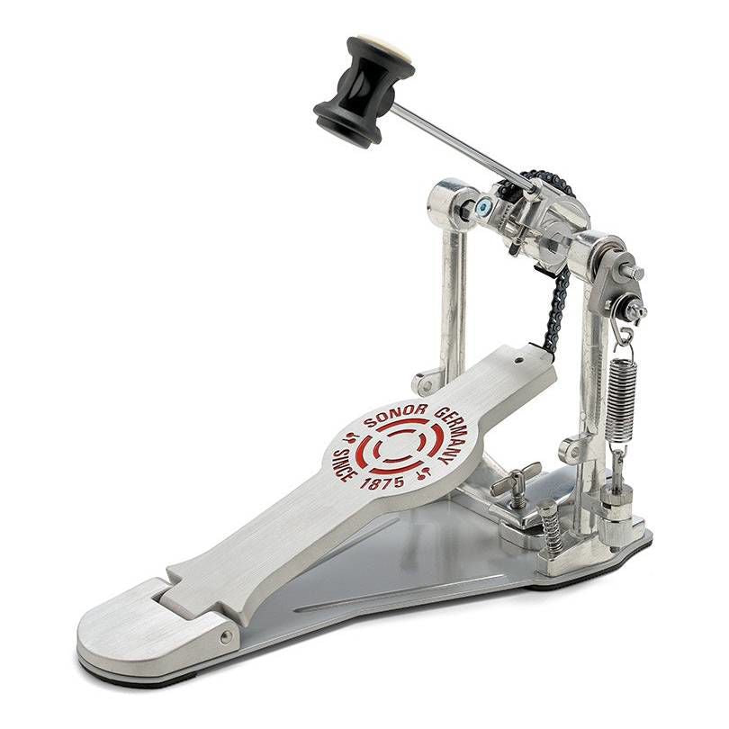Sonor 2000 Series Single Bass Drum Pedal - Silver Lacquer Coating