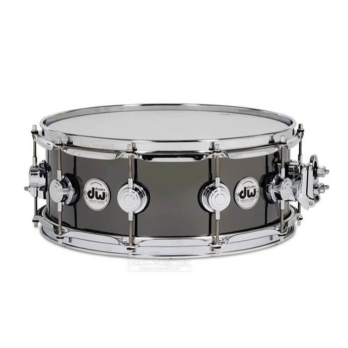 DW Collectors Series Black Nickel Over Brass 14x5.5in Snare Drum with Chrome Hardware
