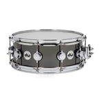 DW Collectors Series Black Nickel Over Brass 14x5.5in Snare Drum with Chrome Hardware
