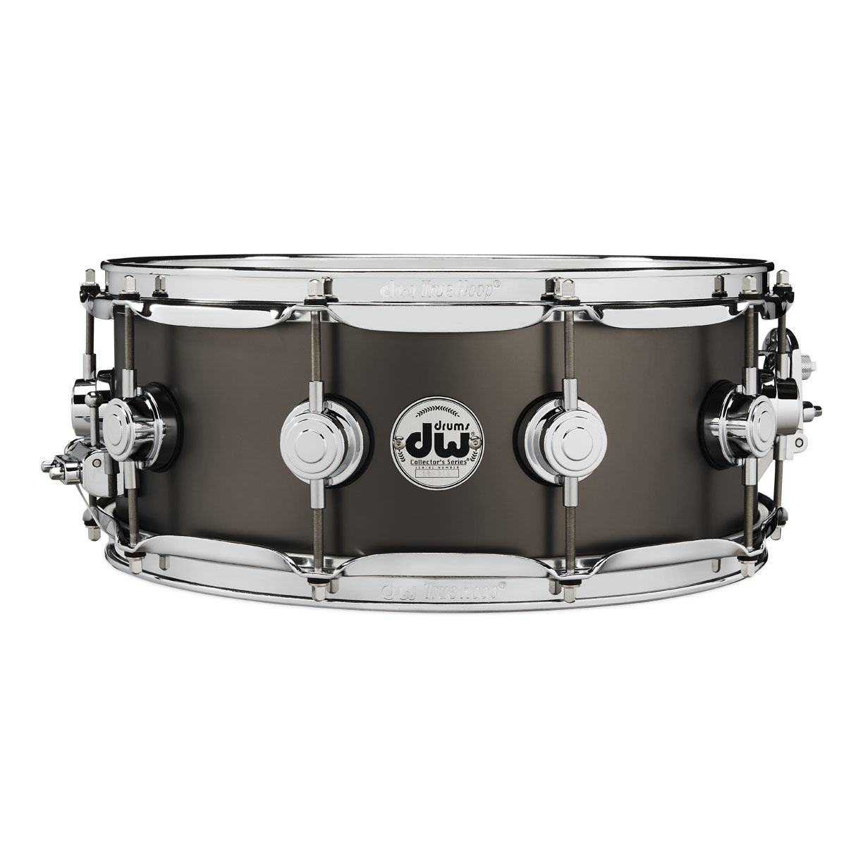 DW Collectors Series 14 x 6.5 inch Snare Drum in Satin Black Over Brass