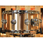 DW Collectors Series 14x6.5 3mm Shell Metal Snare Drum Brushed Bell Bronze