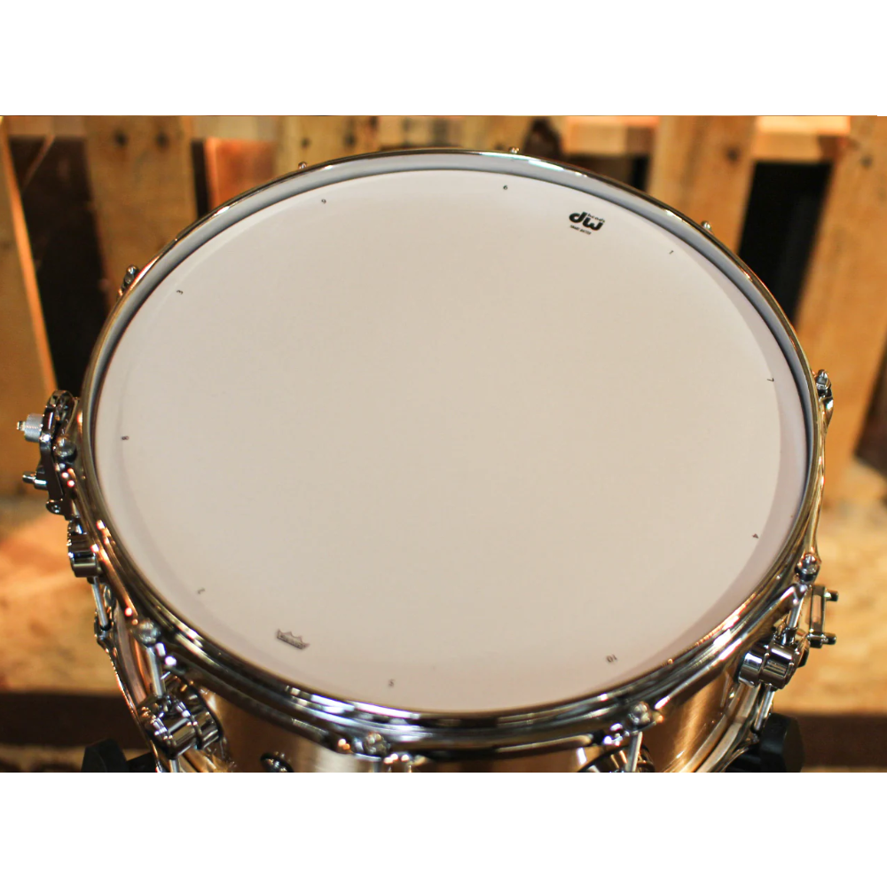 DW Collectors Series 14x6.5 3mm Shell Metal Snare Drum Brushed Bell Bronze