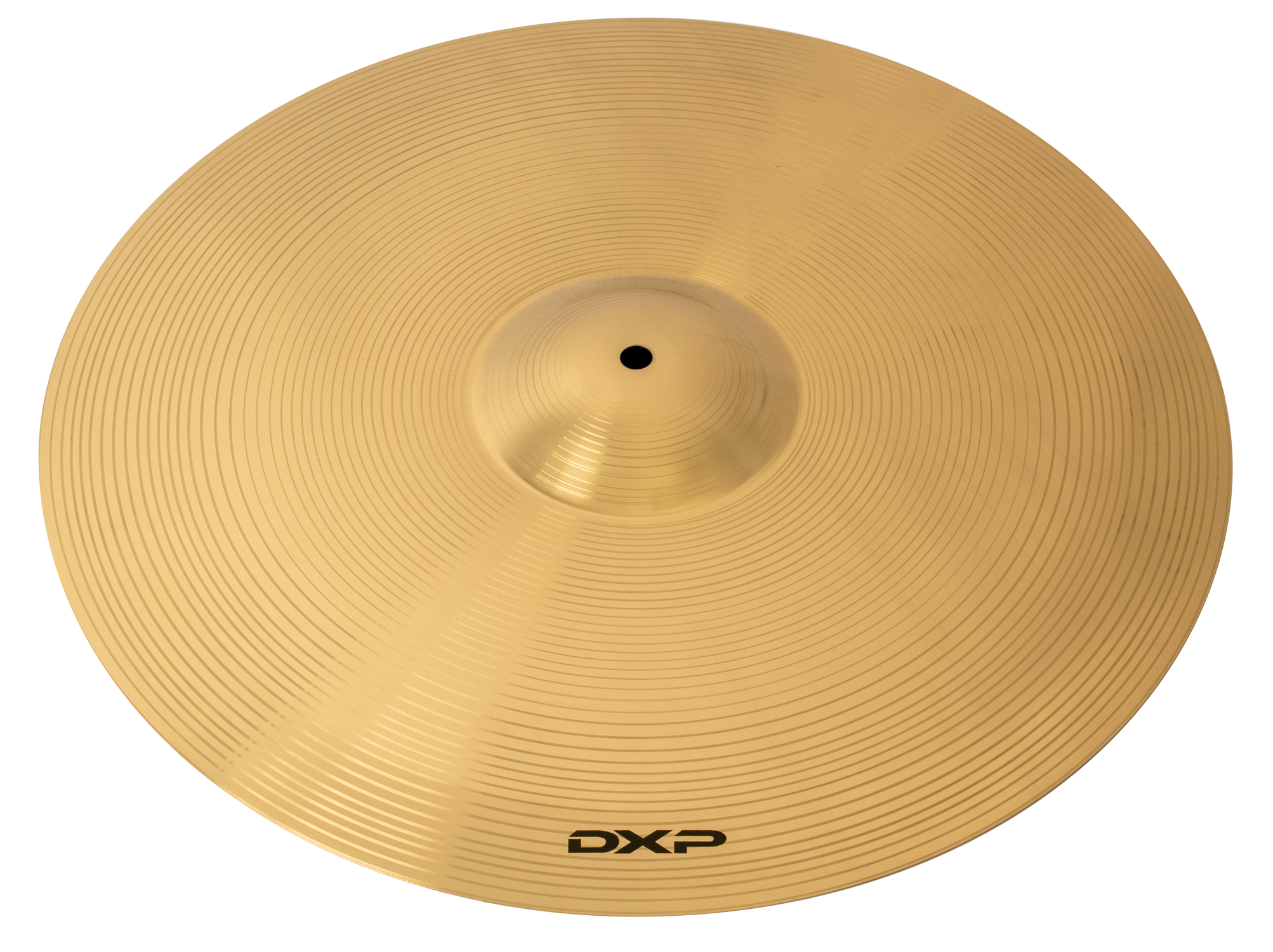 DXP 20-inch ride alloy cymbal, single cymbal for drums, shown with a shiny, polished surface and logo branding.