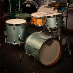 Evetts Jarrah 12x8, 14x14, 18x14 Bop Drum Kit in Matte Ocean Mist Metallic