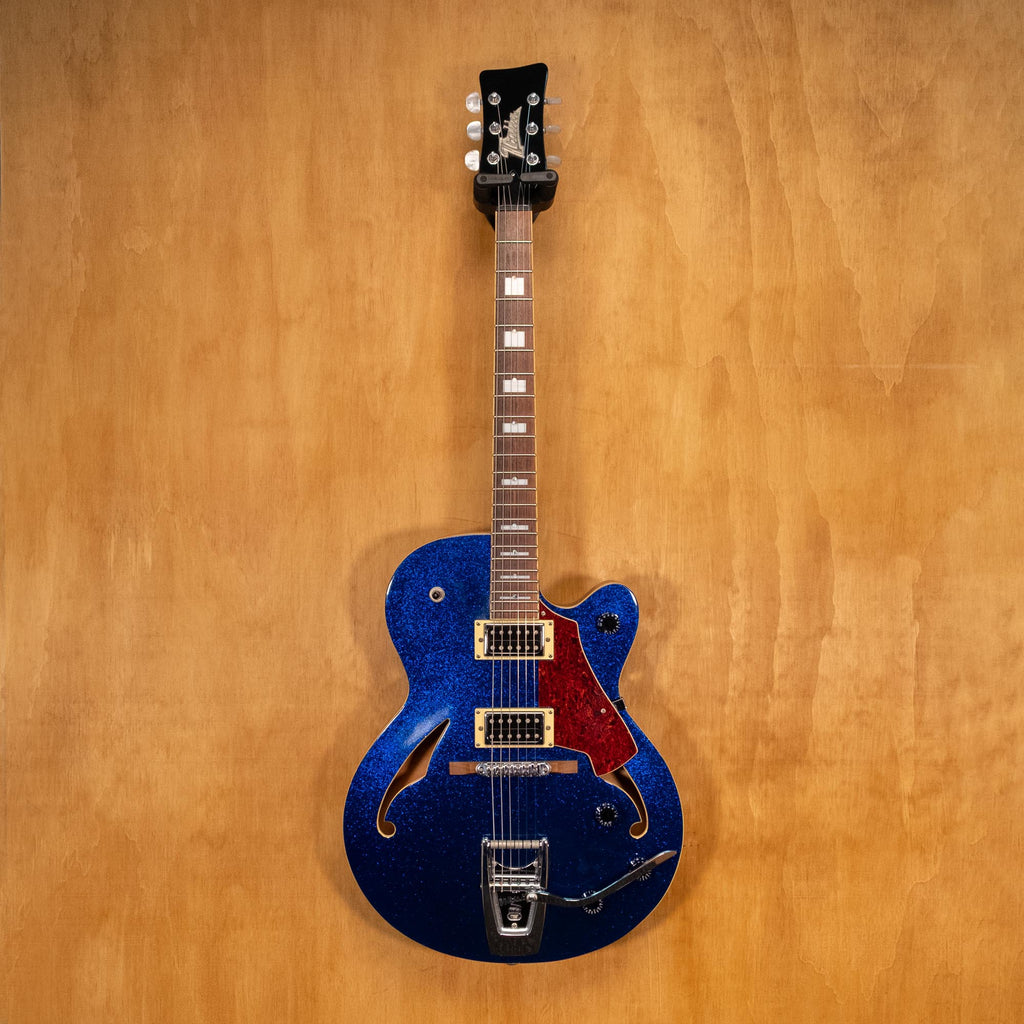 Italia Guitars Torino V Electric Guitar in Blue Sparkle Made in Korea - Preloved