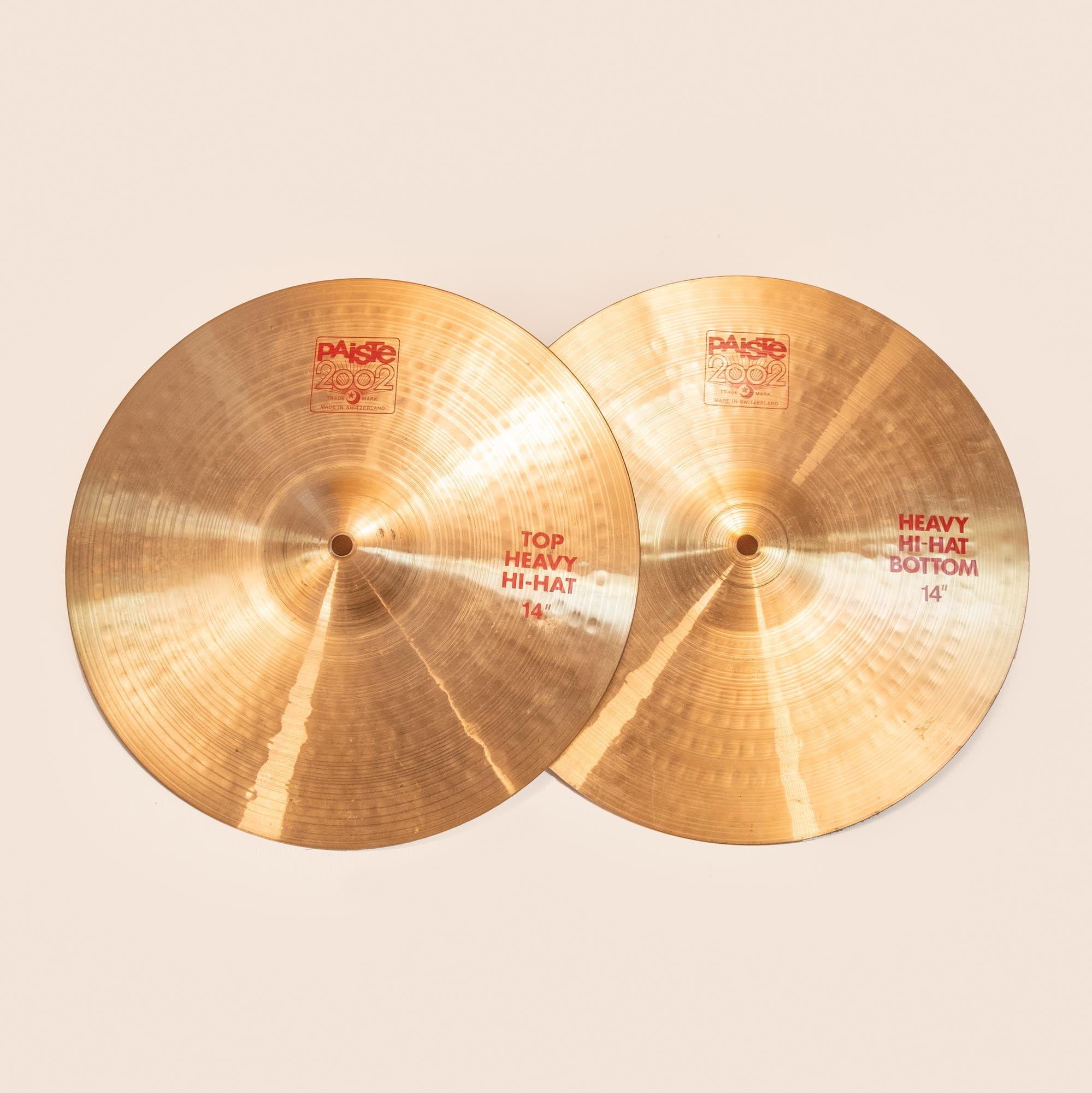 Paiste 2002 14 inch Heavy Hi-hat Cymbals - Preloved