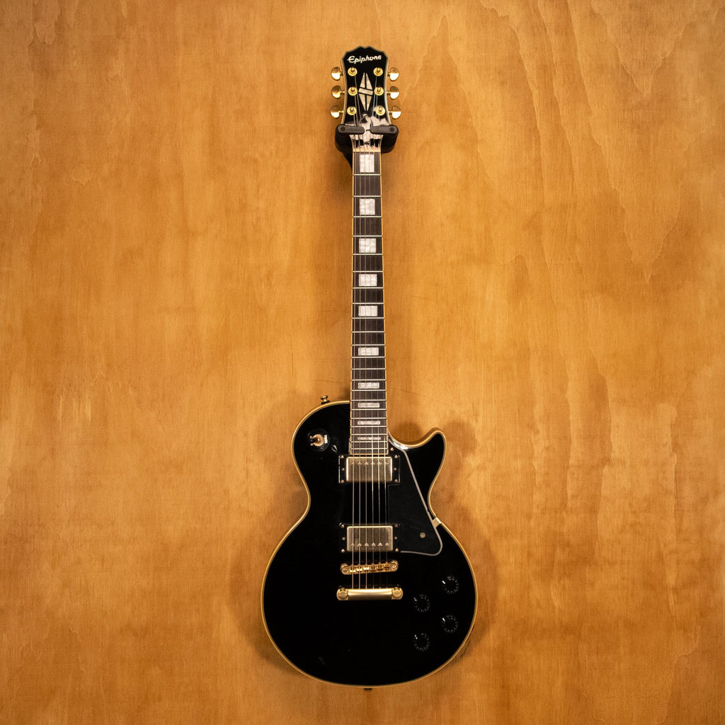 Epiphone Les Paul Custom Pro Electric Guitar with Gold Hardware in Ebony '17 (17071506971) - Preloved