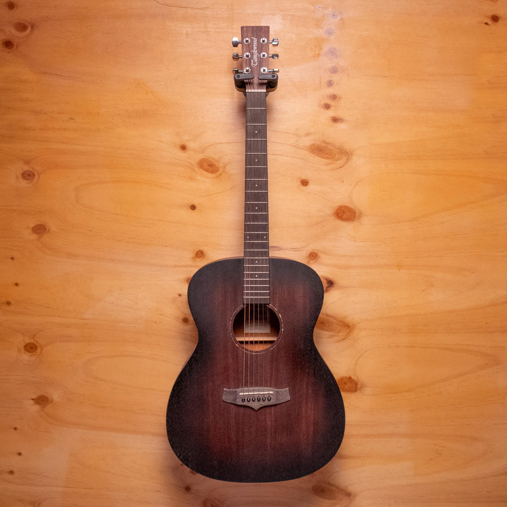 Preloved Tanglewood Crossroads TWCR-O acoustic guitar with natural finish, showing the body, neck, and soundhole.