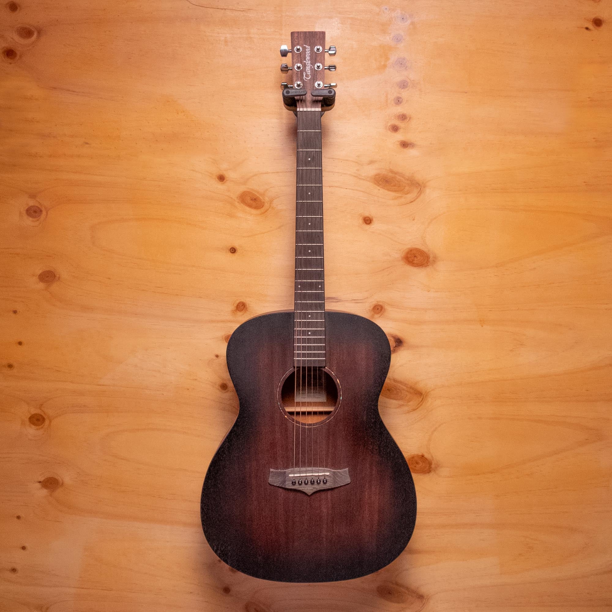 Preloved Tanglewood Crossroads TWCR-O acoustic guitar with natural finish, showing the body, neck, and soundhole.