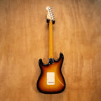 Fender Stratocaster ST62-US electric guitar in 3-tone sunburst finish with maple neck and vintage style hardware.