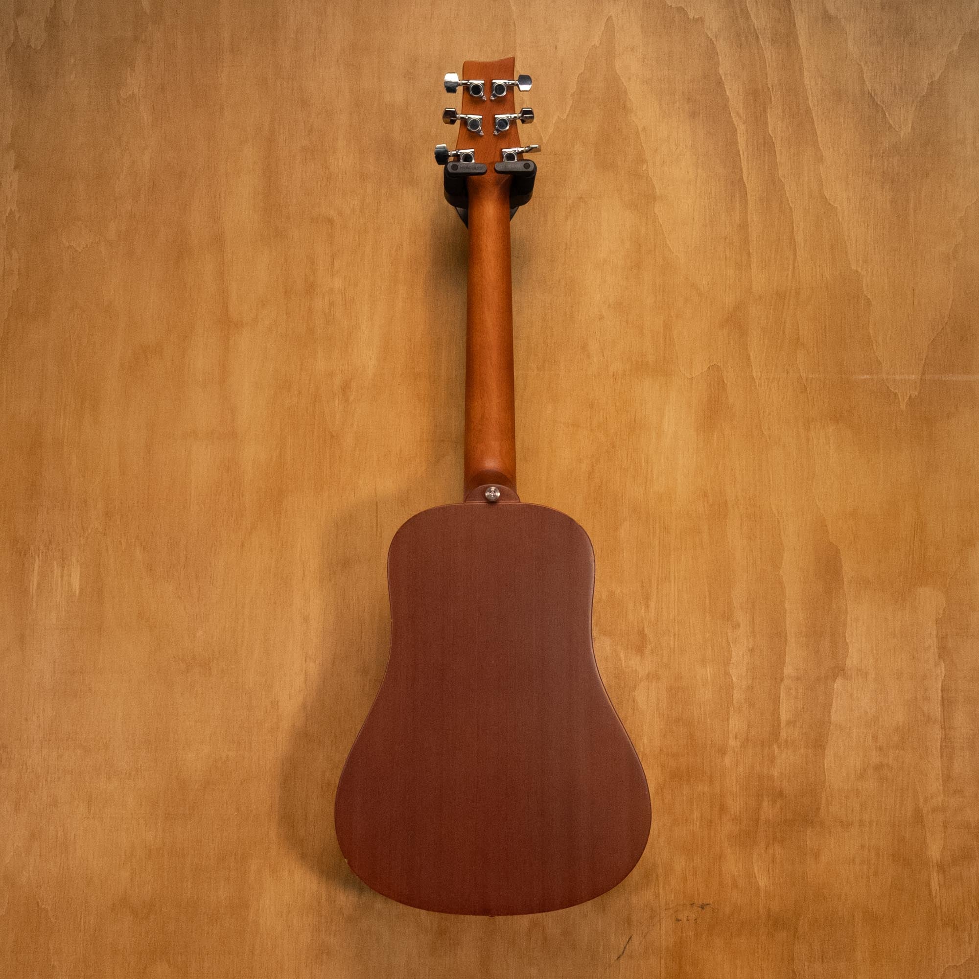 Preloved Ashton Joeycoustic AA08 acoustic guitar showing its wooden body, neck, and strings on a neutral background.