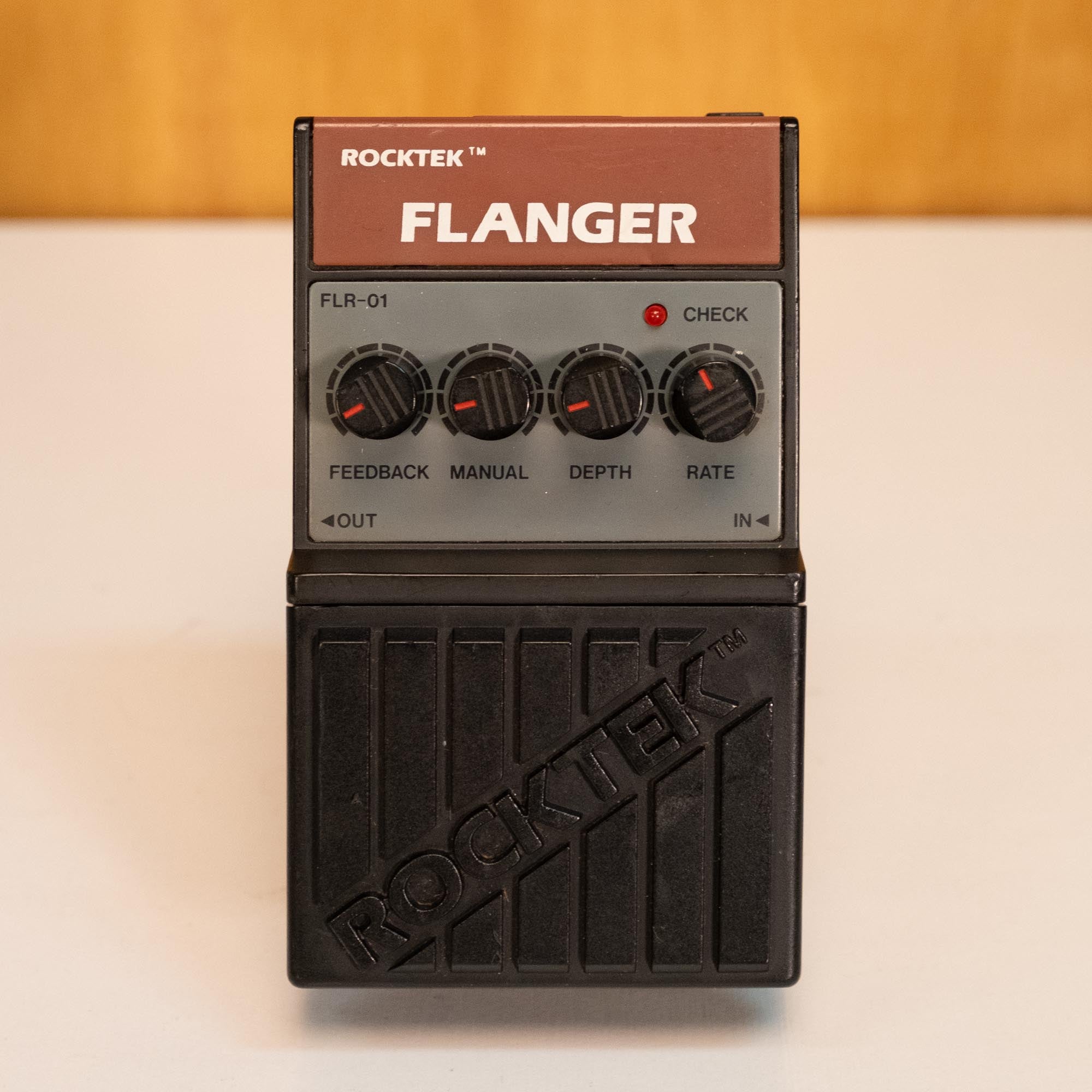 Rocktek FLR01 Flanger guitar effects pedal, single effects pedal with control knobs, used and in good condition.