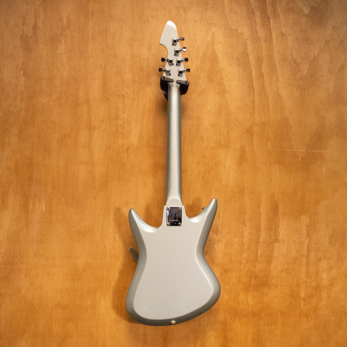 Teisco K-56 Reissue electric guitar in silky blue, MIJ model with glossy finish and classic design, shown in close-up.