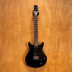 Yamaha SG-RR electric guitar in standard black with dual humbucker pickups and sleek body, seen from front view.