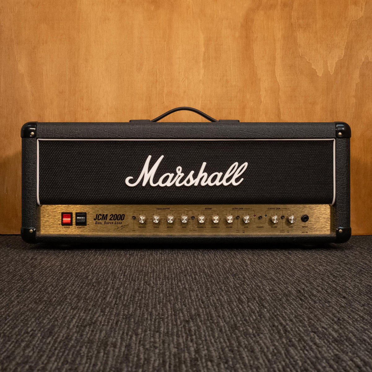 Marshall DSL100 guitar amplifier head, pre-loved, with control knobs and input jacks visible on the black unit.
