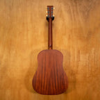 Martin DSS-17 Whiskey Sunset acoustic guitar with a warm finish, showing the body, neck, and detailed wood grain.