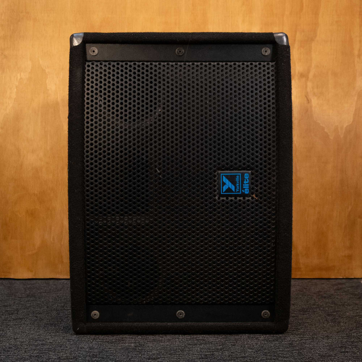 Yorkville Elite LS700P powered subwoofer with black enclosure and control panel, designed for professional audio systems.