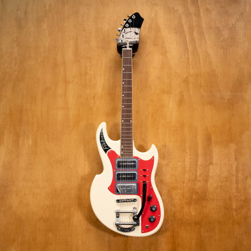 Eastwood FYRBYRD Sharkbite Guitar - Vintage White (2301158) - Preloved