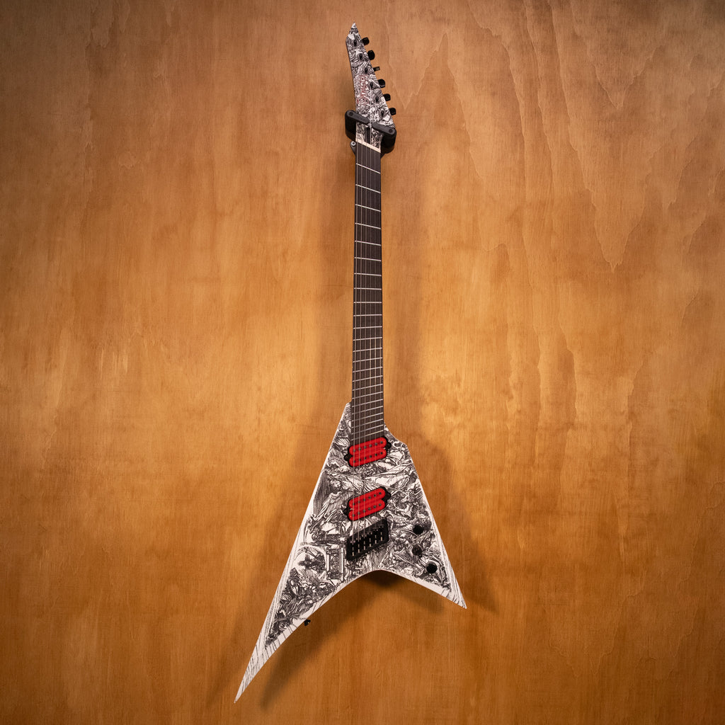 Ormsby Custom Shop Metal V Electric Guitar, Angels & Demons "Perry's Choice" - Preloved