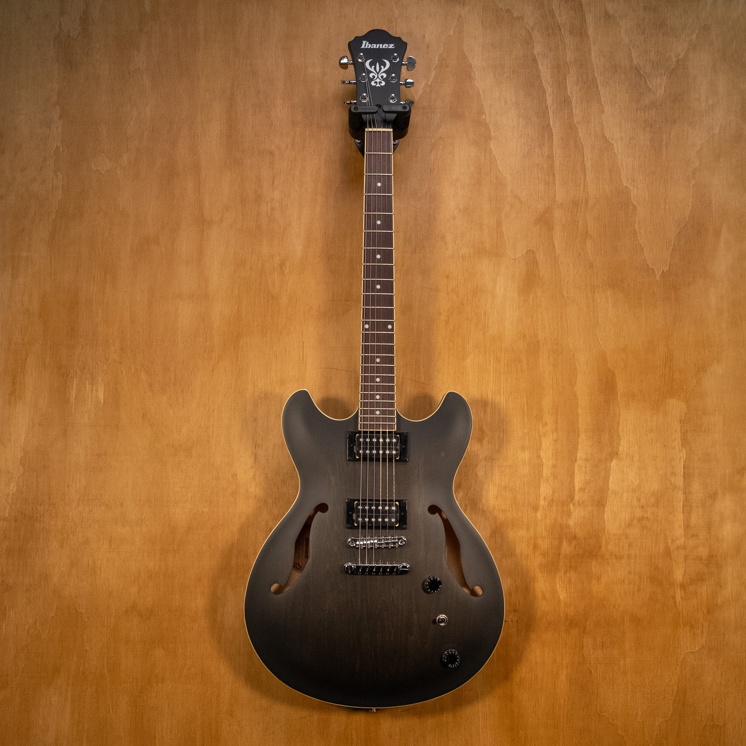 Ibanez AS53 Artcore Semi-Hollow Electric Guitar in Transparent Black Flat - B-Stock (PW25080322)