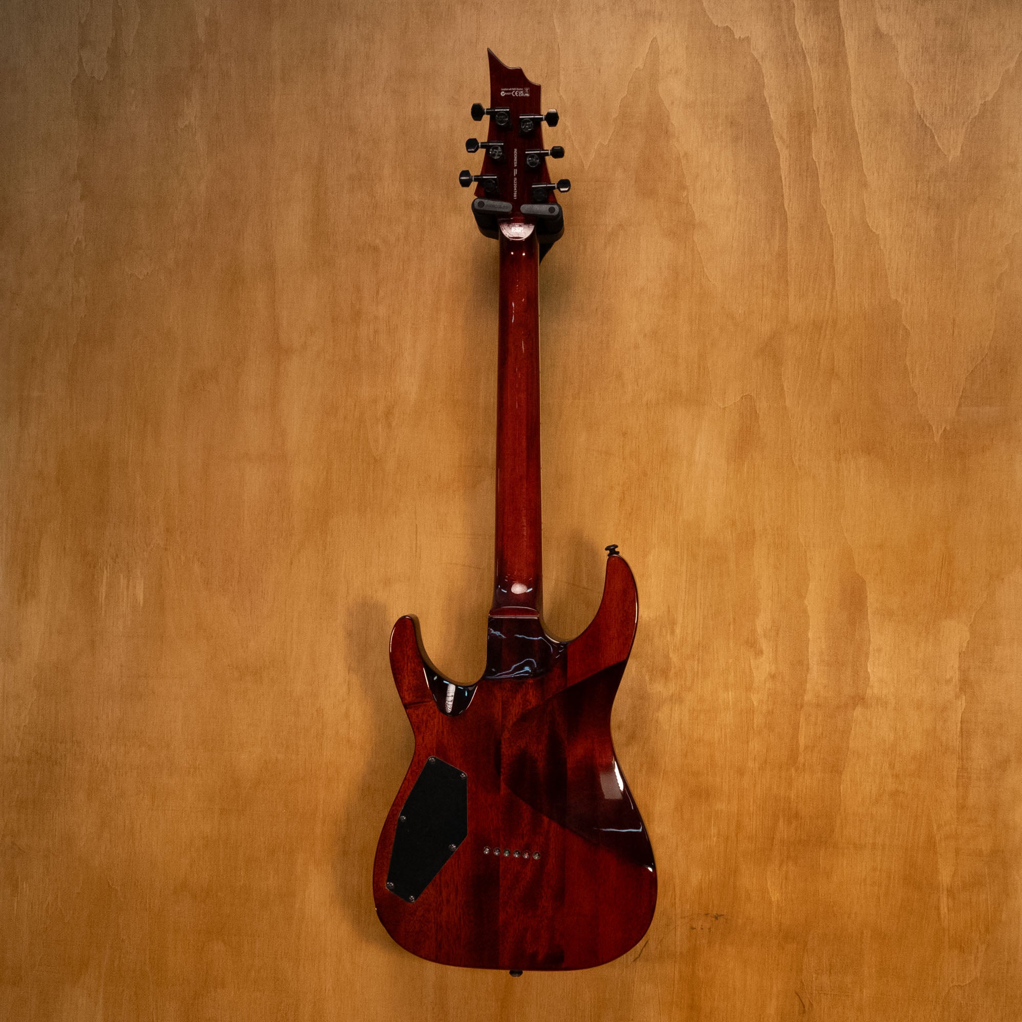 ESP LTD H-200 Flame Maple Electric Guitar in Sunburst finish, showing the body with flame maple top and sunburst color.